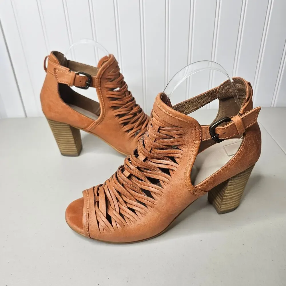 Charles by Charles David Women's Strappy Chunky Leather Sandals Size 8.5 Boho